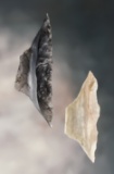 Pair of Flint Inset Side Knives. Larger is 2 7/16