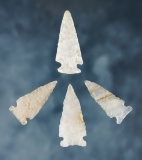 Set of 4 assorted Arrow Points found in the Colorado/Wyoming area. The largest is 1 9/16