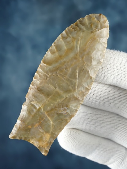 Pictured! 3 1/2" Fluted Paleo Ross County Style Clovis made from Flint ...
