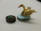 Limoges Swan & Brass Pill Boxes ?