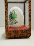 Hand Painted Egg Shell In Case