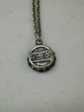 Sterling Pepsi Necklace