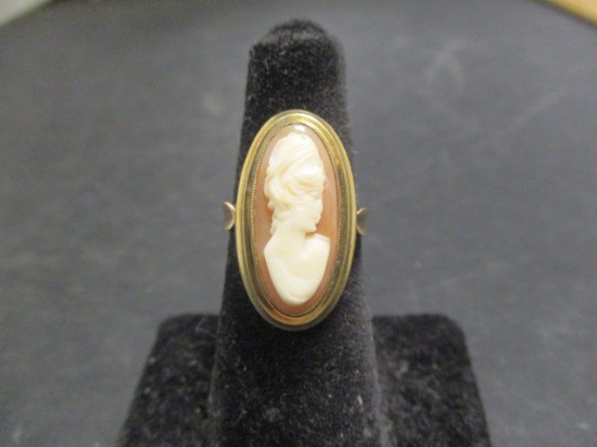 8k Gold Cameo Ring