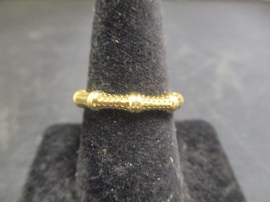 14k Gold Bamboo Style Ring