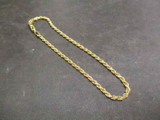 7" Sterling Silver Vermeil Rope Bracelet