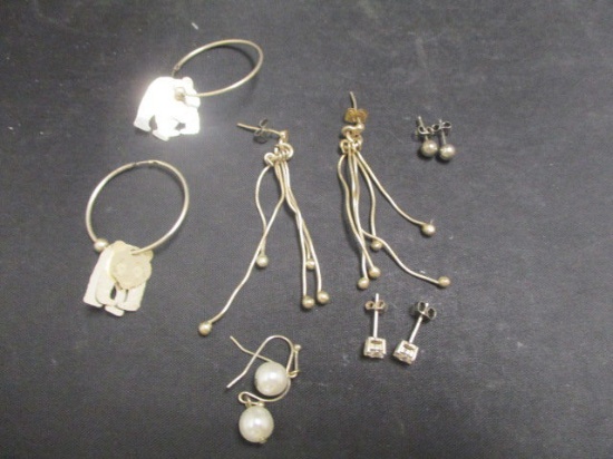 5 Pair of Sterling Silver Earrings