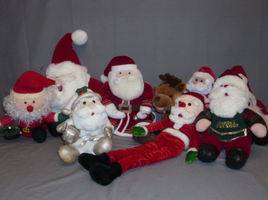 Lot of Plush Santa's