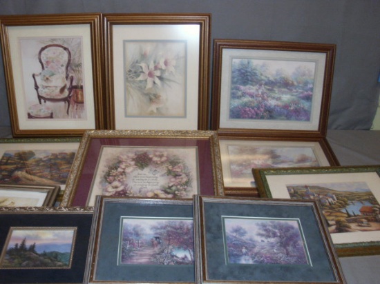 Lot of Framed Pictures Different Sizes