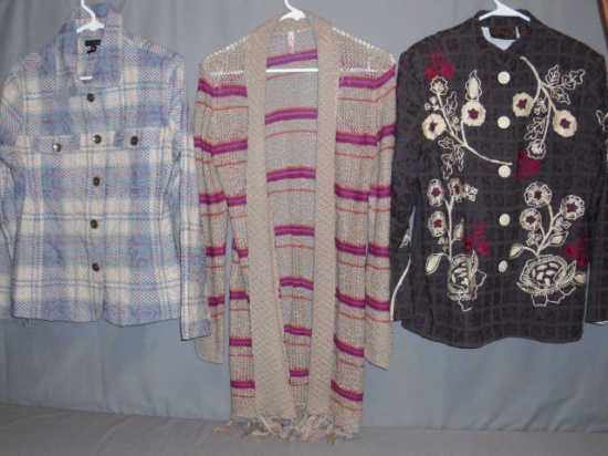 2 Ladies Jackets - 1 Sweater Sizes Large & Med