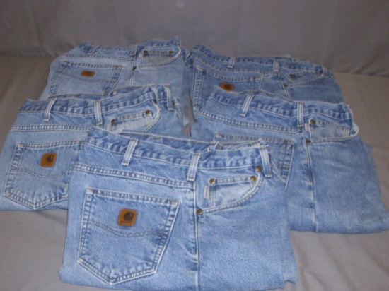 5 Pair Chahartt Lined Jeans Size 36 x 30
