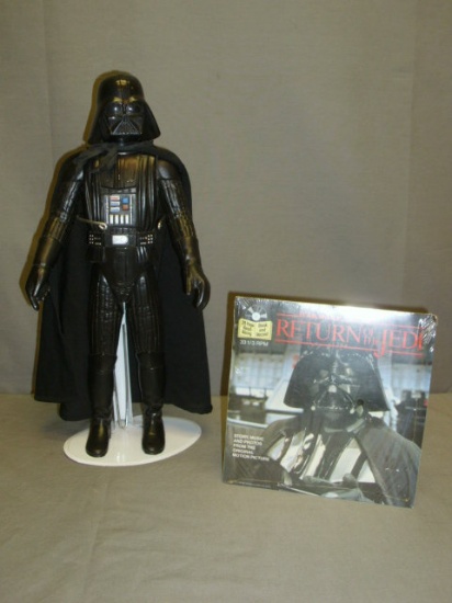 Darth Vader Figure & New Never Opened "Return of the Jedi" Book & Record