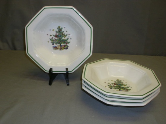 4 NIKKO Christmastime Bowls approx. 9"