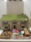 Vintage Spiegel 6 Room Doll House and Two Trays of Doll House Furniture