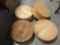 Four Round Wood Cheese Boxes