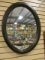 Wood Frame Oval Mirror