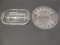 Clear Glass Divided Serving Dish and Divided Relish/Egg Plate