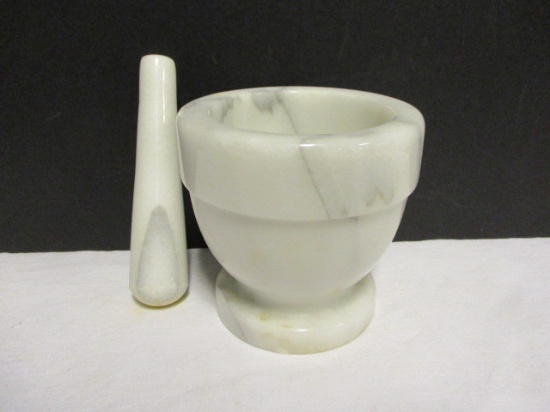 Marble Mortar and Pestle