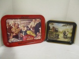 Two Metal Coca-Cola Trays-