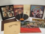 Eight Vinyl LP's and Vinyl LP Bowl/Shade