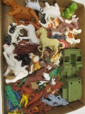 Tray of Toy Soldiers, Cowboys and Animals