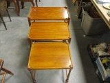 Three Wood Nesting Tables