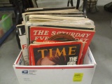 Box of Vintage LIFE, Time and LOOK Magazines from 1960's-1970's