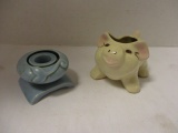 Stangle Pottery Holder and Pig Planter