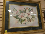 Signed/Numbered B. Sumbrell Dogwood Blossoms Print Framed and Matted