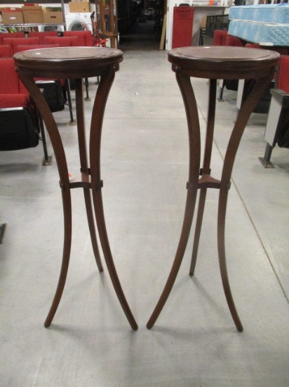 Pair of Wood Stands