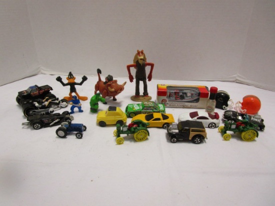 Hot Wheels, Mini Tractors, Mini Football Helmets, Misc. Toys