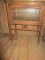 Antique Wood Table with Beveled Glass Flip-down Door