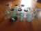 Box of Vintage Blue Glass and Clear Glass Lock-lid and Zinc Lid Canning Jars