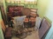 Contents of Alcove-Radio, Wicker Chairs, Fireplace Screen, Pillows, etc.