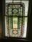 Vintage Stained Glass Panel with Rounded Corners