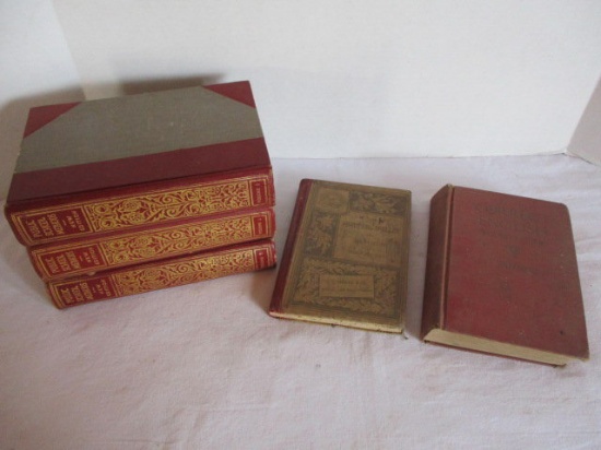 Five Antique School Books-1897 Speller, 1931 Correct English and