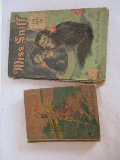 Antique Children's Books "Uncle Wiggily's Airship" and "Miss Sniff, the Fuzzy Cat"