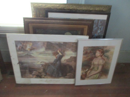 Five Prints and Reproductions of Famous Artworks