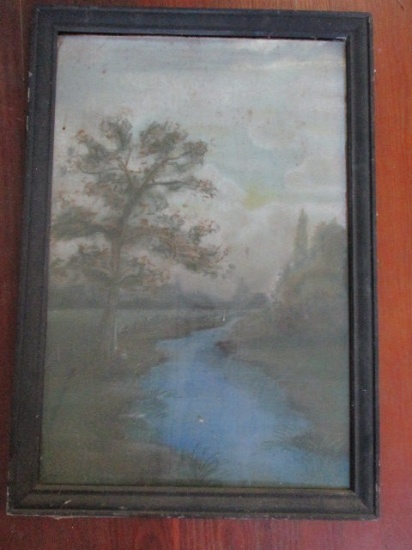 Signed and Dated Framed Country Side Pastel Artwork