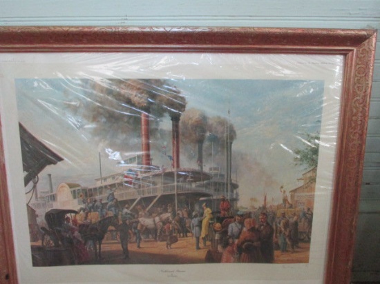 Signed, Numbered, Framed "Northbound Steamer" by Alan Fearnley