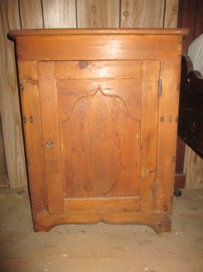 Antique Rustic One Door Wood Cabinet