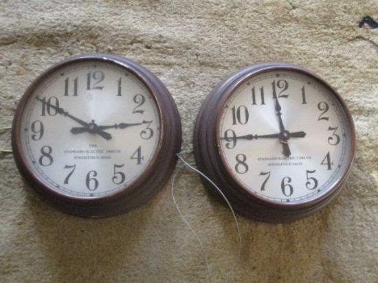 Two The Standard Electric Time Co. Slave Clocks