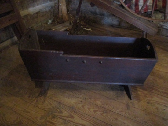 Antique Wood Rocking Cradle