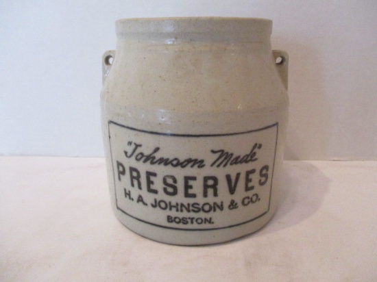 Antique "Johnson Made" Preserves Crock