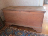 Antique Wood Blanket Chest with Dovetail Joint Corners
