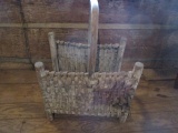 Antique Woven Kindling Basket