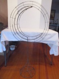 Vintage Wire Wreath Frame/Stand/Floral Form