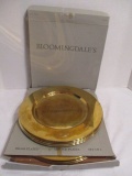 Eight Bloomingdale's Brass Chargers
