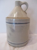 Antique Pottery Jug with Blue Stripe