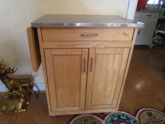 Home Styles Kitchen Island with Flip Up Extra Work Surface