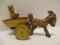 Marx Donkey Pulling Cart Wind Up Tin Toy